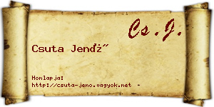 Csuta Jenő névjegykártya