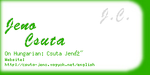 jeno csuta business card